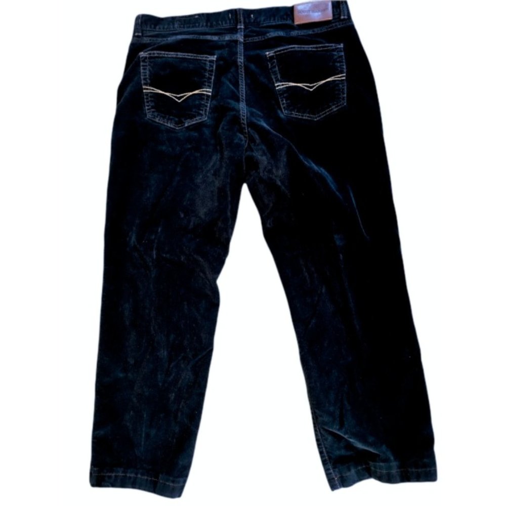 SCOTT BARBER Men's Navy Blue Five Pocket Corduroy Pants Size 38 x 27 Italy